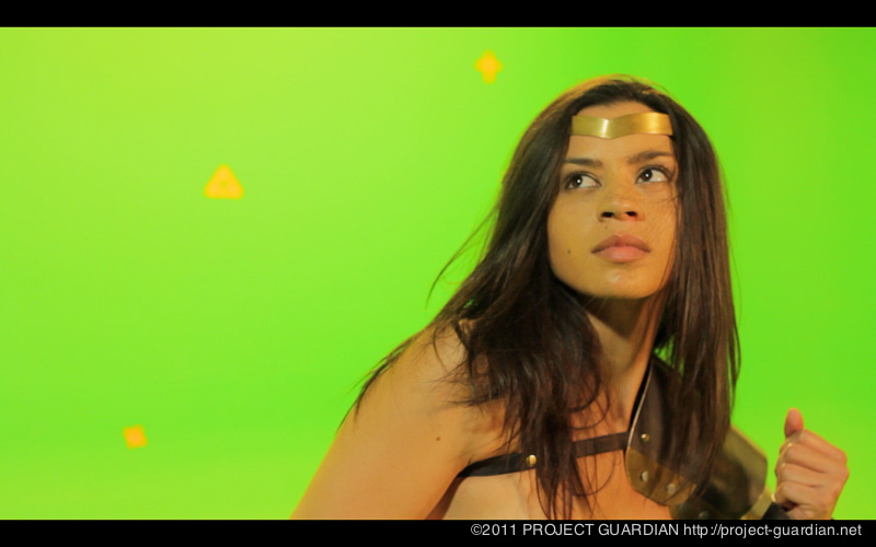 In the green screen room